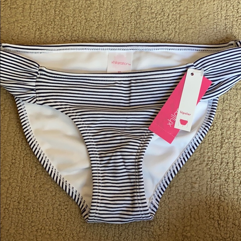 Striped bikini bottoms